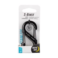 Nite Ize S-Biner Stainless Steel Black Dual Carabiner