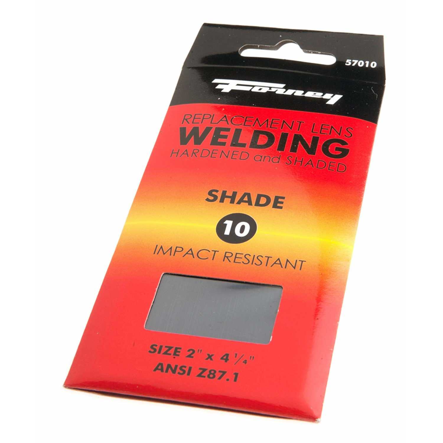 Forney 2 in. H x 4.3 in. W Hardened Glass Welding Helmet Lens 10 Shade