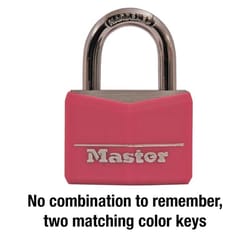 Master Lock 1-5/16 in. H X 1/2 in. W X 1-9/16 in. L Vinyl Covered Steel Double Locking Padlock