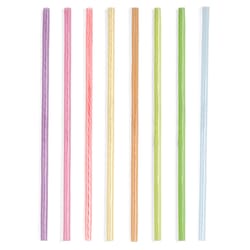 Kikkerland Assorted Polypropylene Rainbow Reusable Straw