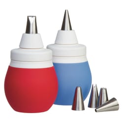 Progressive Prepworks 6.25 in. W X 11.88 in. L Decorating Set Blue/Red 1 pc