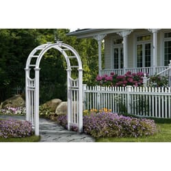 Vita Vienna 86.5 in. H White Vinyl Garden Arbor