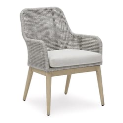 Signature Design by Ashley Seton Creek Gray Aluminum Frame Dining Armchair