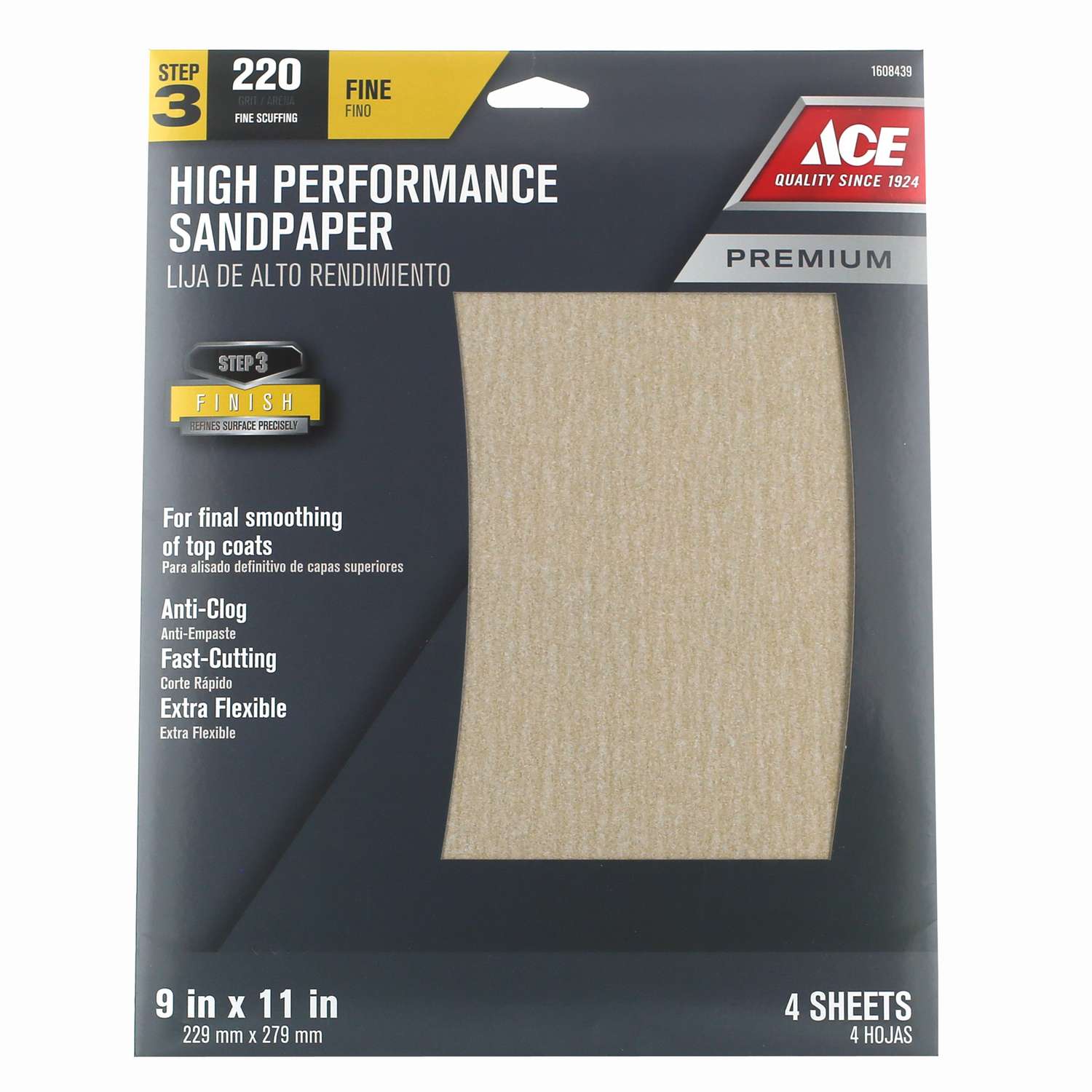 Black+Decker Mouse 5-1/4 in. L X 3-3/4 in. W 80/120/220 Grit Aluminum Oxide  Sandpaper 5 pk - Ace Hardware