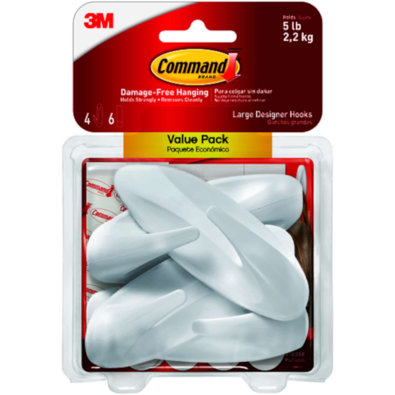 3M Command Large Plastic Hook 4 pk Ace Hardware
