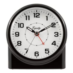 La Crosse Technology Equity 2.75 in. Black Nightvision Alarm Clock Analog Battery Operated