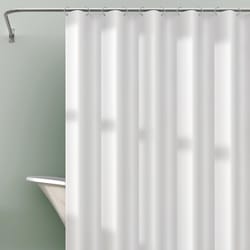 Zenna Home 71 in. H X 70 in. W White Solid Shower Curtain Liner PEVA