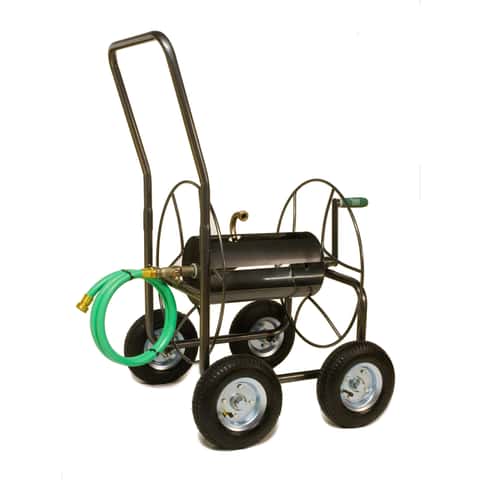 Yard Butler 400 ft. Silver Wheeled Hose Reel Cart Yard Butler 400 ft. Silver Wheeled Hose Reel Cart