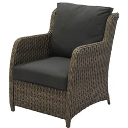 Living Accents Ashton Brown Steel Frame Deep Seating Chair Charcoal