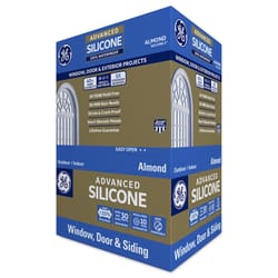 GE Advanced Almond Silicone 2 Window and Door Caulk Sealant 10.1 oz