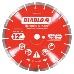 Diablo 12 in. D X 1 in. Diamond Segmented Masonry Cut-Off Disc