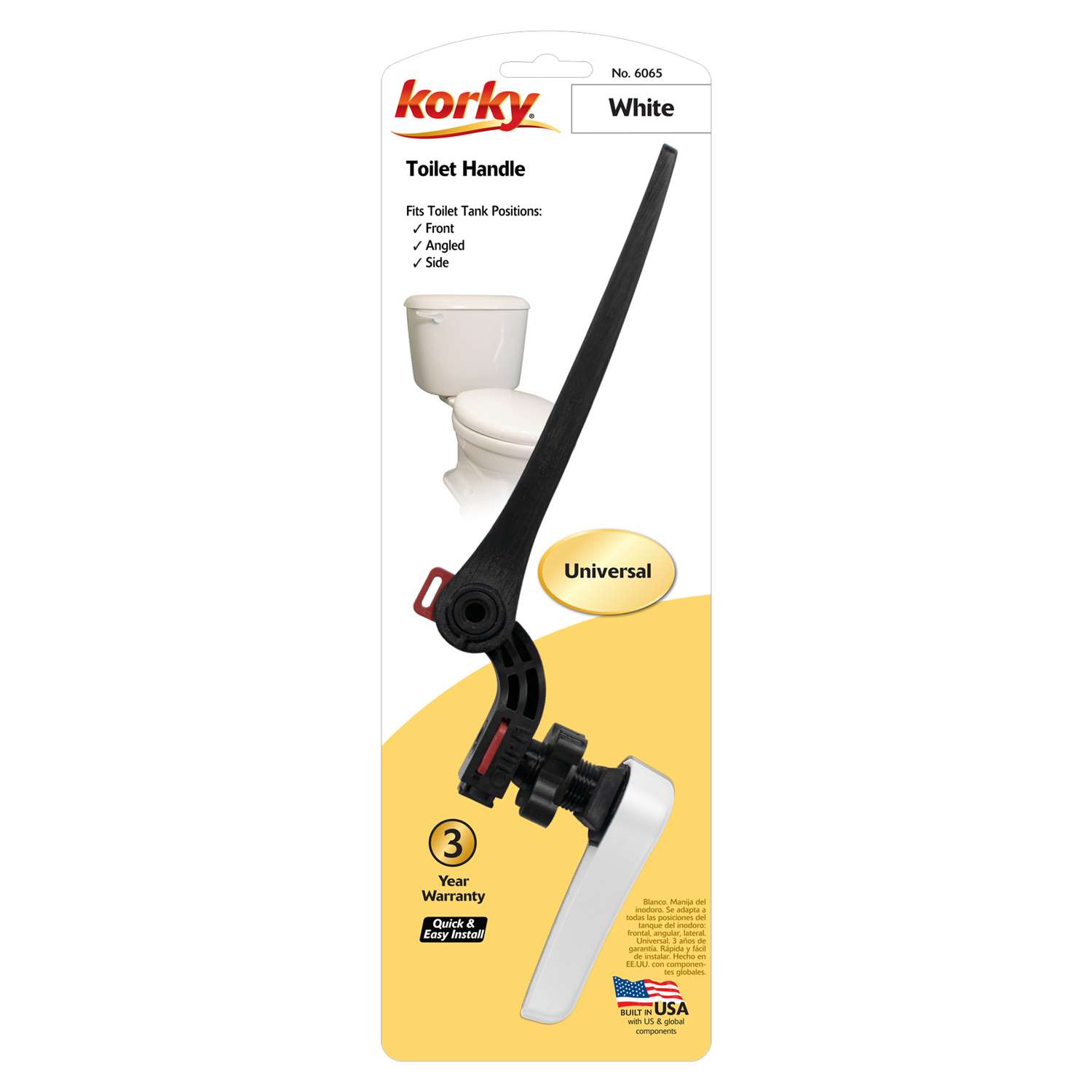 Korky Toilet Handle White For Universal Ace Hardware