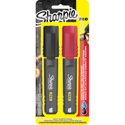 Sharpie PRO Black/Red Chisel Tip Permanent Marker 2 pk