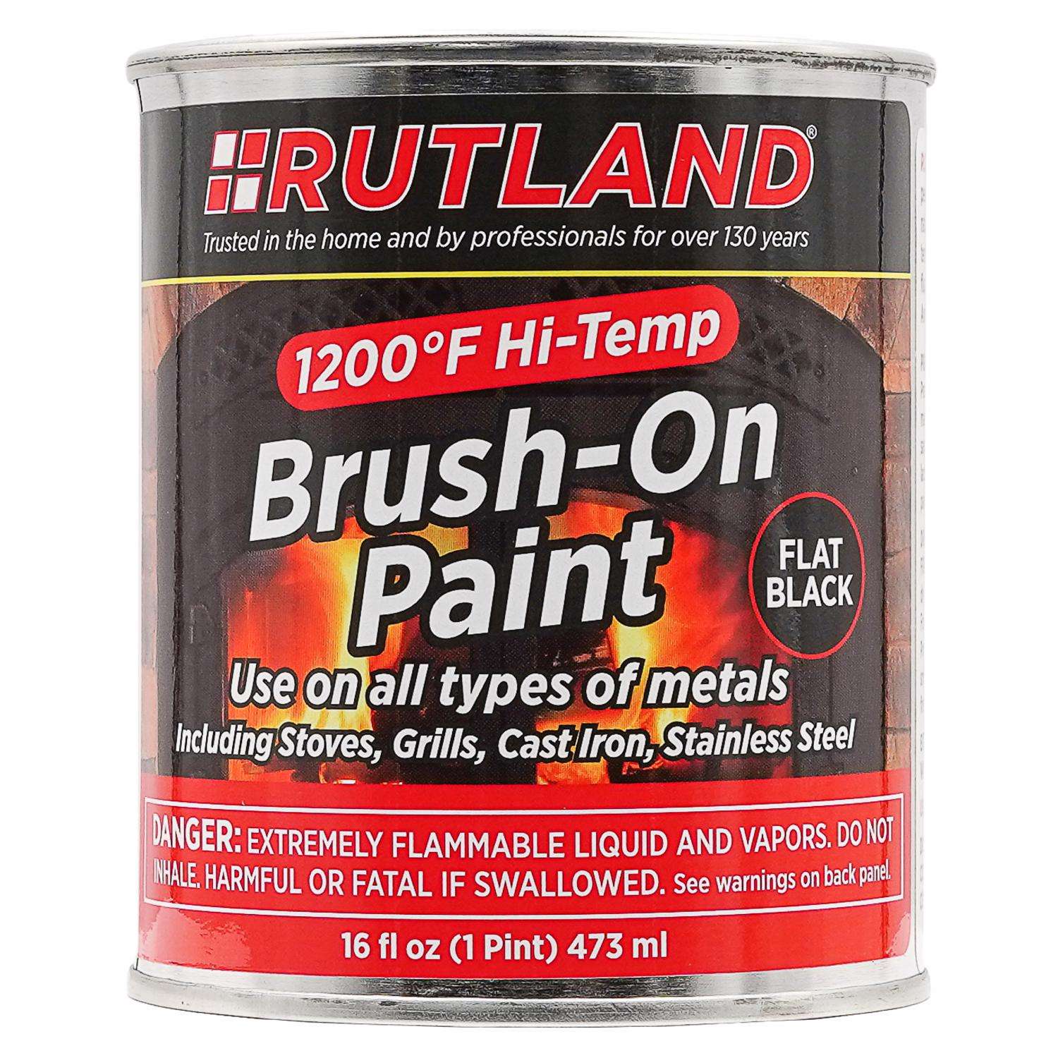 Rutland Black High Heat Paint 16 oz - Ace Hardware