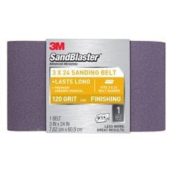 3M Sandblaster 24 in. L X 3 in. W Ceramic Sanding Belt 120 Grit Fine 1 pk