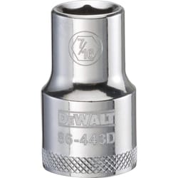 DeWalt 7/16 in. X 1/2 in. drive SAE 6 Point Socket 1 pc