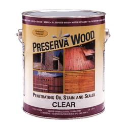 Preserva Wood Transparent Smooth Clear Oil-Based Oil Penetrating Wood Stain/Sealer 1 gal