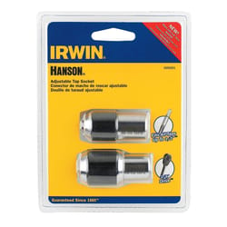 Irwin Hanson Steel #0 to 1/2 in. Adjustable Tap Socket Kit Upto 1/2 in. 2 pc