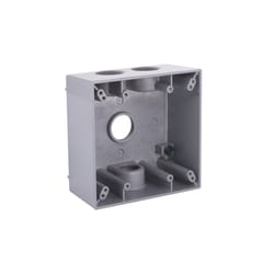 Bell Old Work 31.00 cu in Square Aluminum 2 gang Weatherproof Box Gray