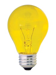 GE 25 W A19 A-Line Incandescent Bulb E26 (Medium) Yellow 1 pk