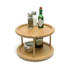 Lipper International Natural Bamboo Rustic Kitchen Turntable 10 in. D 1 pk