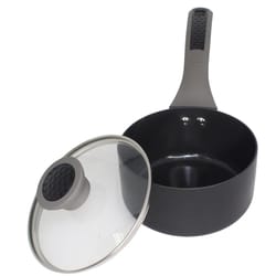 Imusa Mirro Ceramic Coated Aluminum Sauce Pan With Lid 1 qt Black