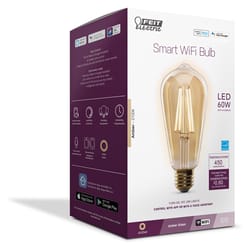 Feit Smart Home ST19 E26 (Medium) Smart-Enabled LED Bulb Amber 60 Watt Equivalence 1 pk