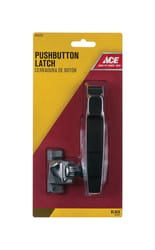 Ace Bare Black Steel Push Button Latch 1 pk