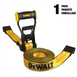 DeWalt Guaranteed Tough 2 in. W X 27 ft. L Black/Yellow Ratchet Strap 3333 lb 1 pk
