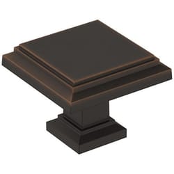 Amerock Appoint Traditional Square Cabinet Knob 1-1/4 in. D 1 in. Oil Rubbed Bronze 1 pk