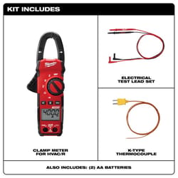 Milwaukee 752 °F Digital Clamp Meter 1 pk