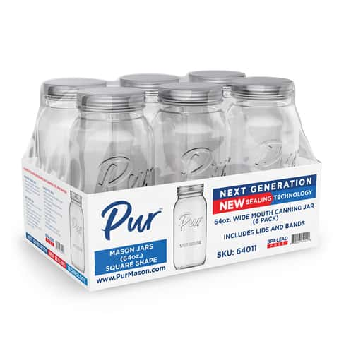 Ball 64 oz. Mason Jars (6/Case) - Buy at WebstaurantStore