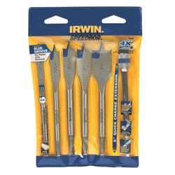 Irwin Speedbor Steel Spade Bit Set Hex Shank 6 pc