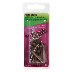 HILLMAN 17 Ga. X 1-1/4 in. L Bright Steel Brad Nails 1 pk 2 oz