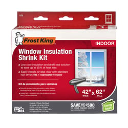 Frost King Clear Shrink Indoor Window Film Insulator Kit 42 in. W X 62 in. L