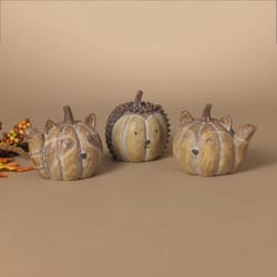 Gerson 6 in. Harvest Animal Pumpkin Fall Decor