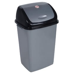 Superio Brand 50 L Gray Plastic Swing Trash Can