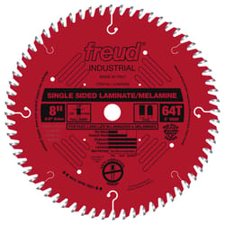 Freud 8 in. D X 5/8 in. Single Sided Laminates TiCo Hi-Density Carbide Saw Blade 64 teeth 1 pk