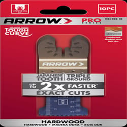 Arrow Pro 1-1/4 in. High Carbon Steel Tough Curve Semi-Circle Oscillating Wood Blade Hardwood 10 pc