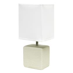Simple Designs 11.8 in. White Table Lamp
