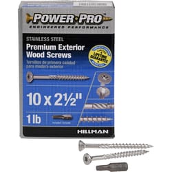 HILLMAN Power Pro No. 10 Ga. X 2-1/2 in. L Gray Star Flat Head Exterior Deck Screws 1 lb 79 pk