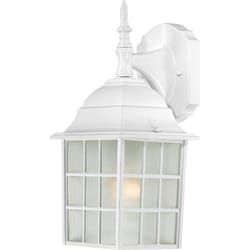 Nuvo Textured White Switch Incandescent Lantern Fixture