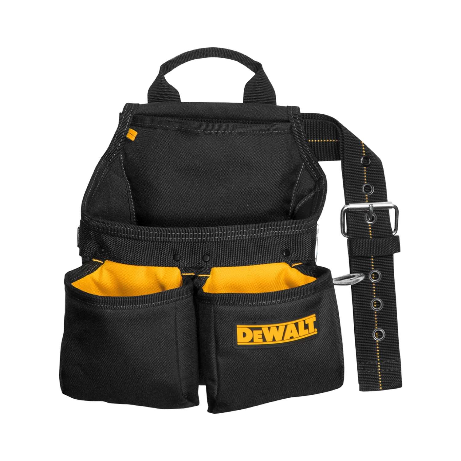 DeWalt 5.5 in. W X 15.25 in. H Ballistic Polyester Nail and Tool Pocket  Apron pocket Black/Yellow Ace Hardware