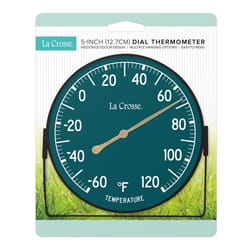 La Crosse Technology Dial Thermometer Plastic Green 5 in.