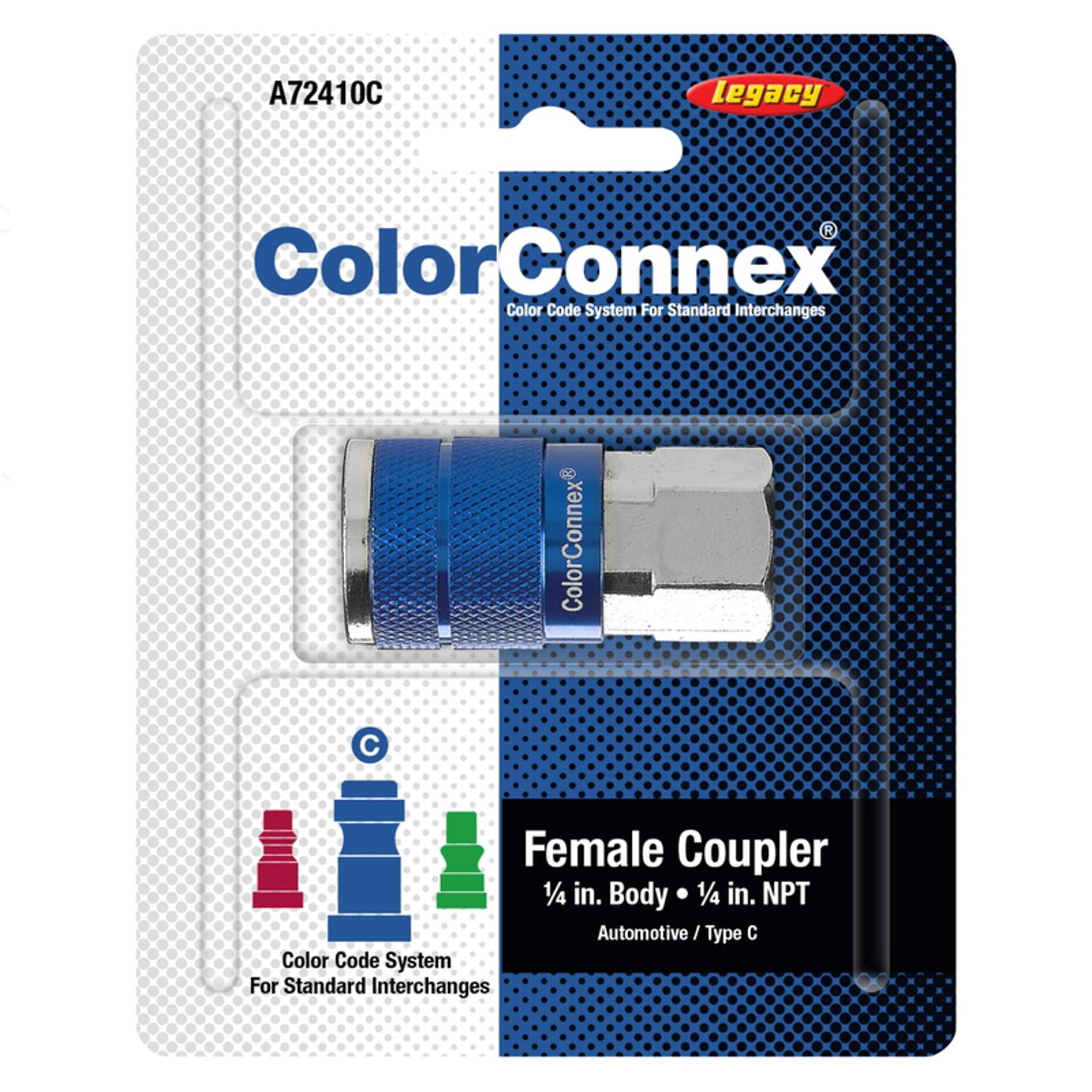 A72410C Legacy ColorConnex Aluminum/Steel Air Coupler 1/4  sku A72410C