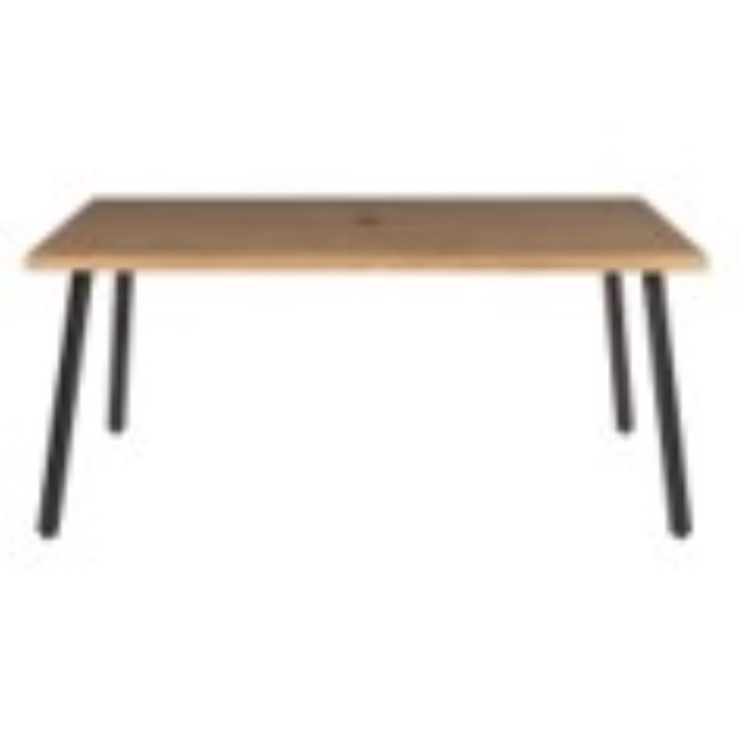 Living Accents Brown Rectangular Metal Dining Table
