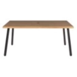 Living Accents Brown Rectangular Metal Dining Table