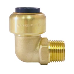 Apollo Tectite Push to Connect 1/2 in. PTC in to X 3/8 in. D MPT Brass 90 Degree Elbow