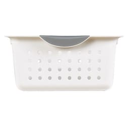 Sterilite 0.9 cu ft White Storage Bin 5 in. H X 10.75 in. W X 13.75 in. D Stackable