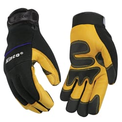 Kinco Men's Indoor/Outdoor Thermal Work Gloves Black/Yellow XL 1 pair